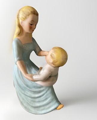 Goebel West Germany Figurine 'Rock A Bye Baby'  BYJ-37 Vintage 1950s Mother Baby