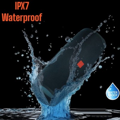 Bluetooth 4 Wireless Lautsprecher IPX7 Wasserdicht Tragbar Audio Powerbank Schwarz