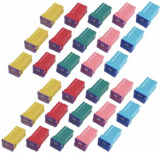 30 Pc Automotive Tall/Standard Profile Box Shaped Fuse Kit for Ford, Chevy/Gm, N