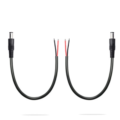 2 Pack DC6330 Power Pigtails Cable 6.3mmx3.0mm Male to Bare Wire Computer