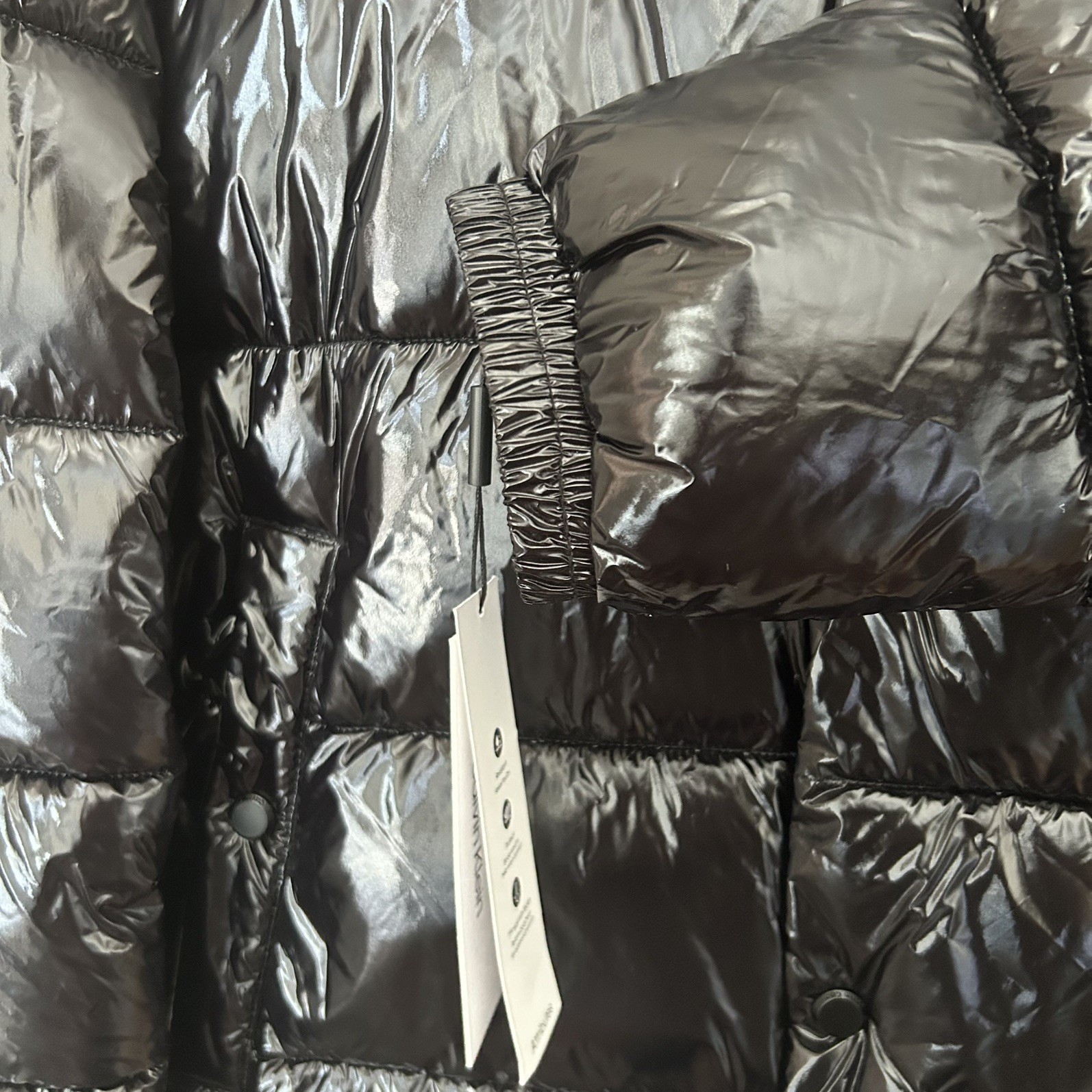 Calvin Klein High Shine Puffer Insulated Jacket Coat Men's Large Black Zipper  thumbnail 8