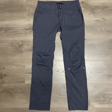 Prana Women  s Roll Up Snap Hiking Pants 4 Gray Stretch Work Wear