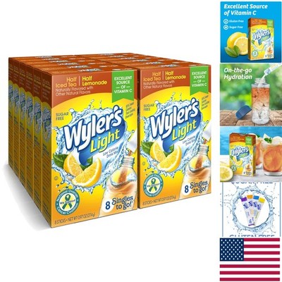 Refreshing Wyler's Light Half Iced Tea and Lemonade Drink Mix - 96 Servings Pack