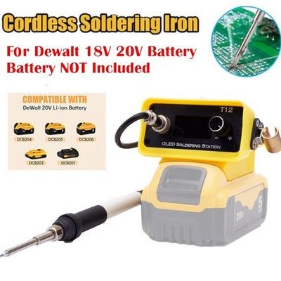 LED Digital T12 Soldering Iron Station For Dewalt 20V Battery DIY Welding Tools