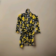 Pokemon Pikachu Robe Boys Size S Small Black Yellow Bath Robe Pajamas