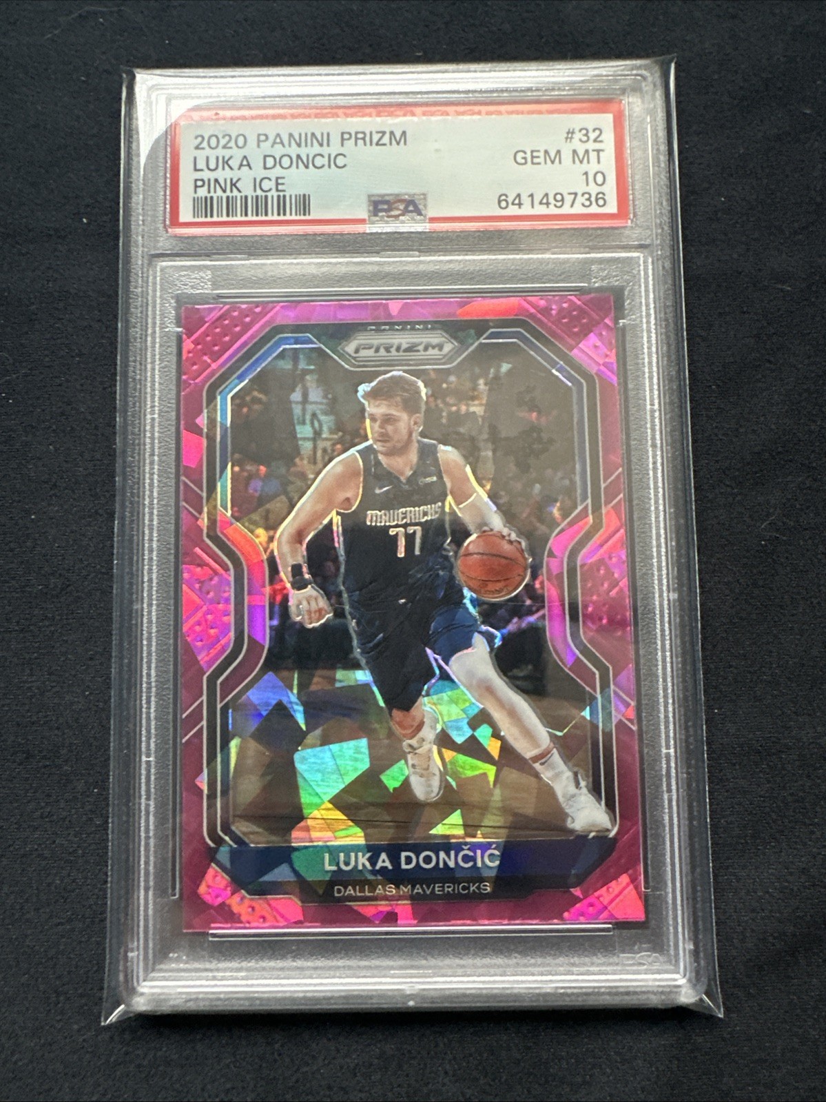 2020 Panini Prizm LUKA Doncic Pink Ice PSA 10
