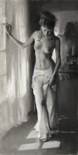 Wall Decor Art Elegant nude Monochrome Oil painting HD Printed on Canvas P887