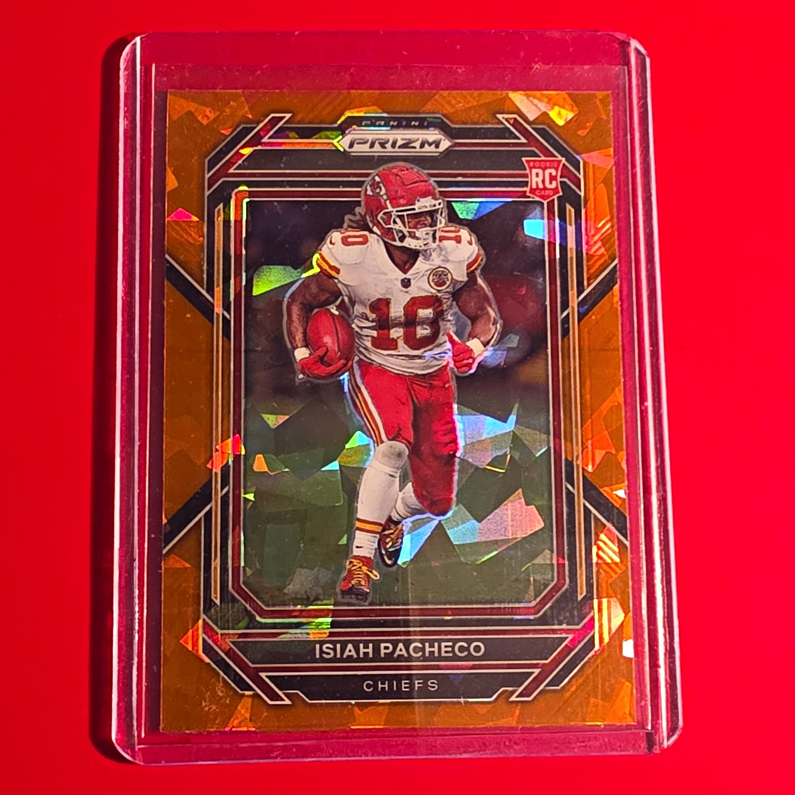 Isiah Pacheco Panini Prizm #352 Orange Ice