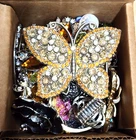 Vintage-Modern Craft Broken Rhinestone Costume Jewelry lot 1 lb 15.2oz Repurpose