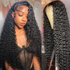 Muzkala 13x6 Deep Wave Lace Front Wig Human Hair 26 Inch for Women