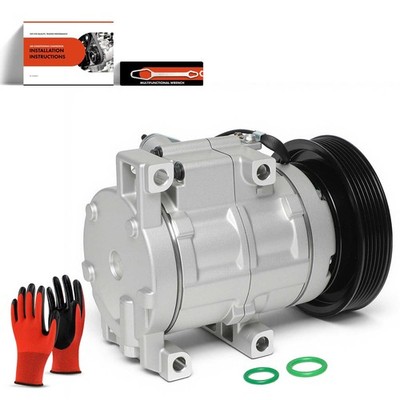 AC Compressor with 6-Groove for Mazda 3 3 Sport 10-13 5 12-15 2.5L AC Compressor with 6-Groove for Mazda 3 3 Sport 10-13 5 12-15 2.5L