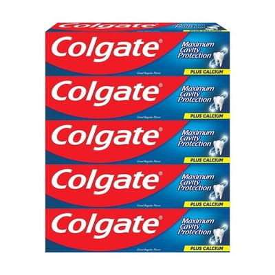 [VORTEILSPACK] Colgate Maximum Cavity Protection Plus Calcium Zahnpasta 250g x 5