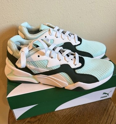 PUMA Women s Shoes Nova 90s Bloc Fair Aqua & Ponderosa Pine Sz 11 NEW