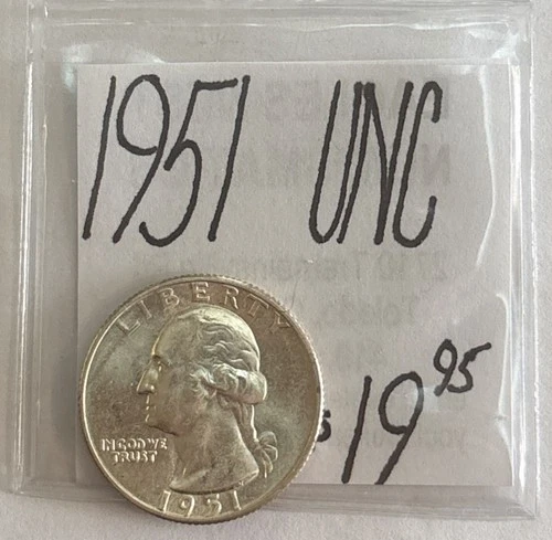 1951 Washington Silver Quarter UNC! ENN Coins