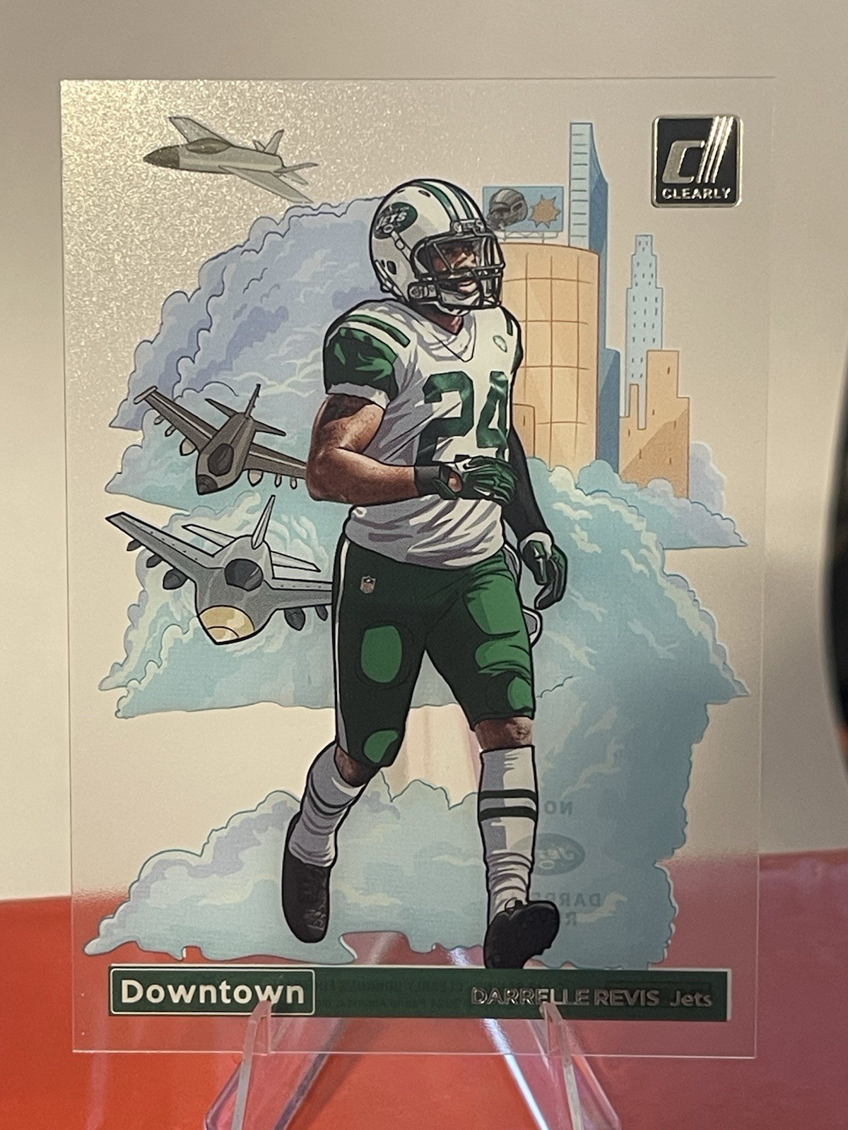 2023 Panini Clearly Donruss Football Darrelle Revis Jets Downtown #9