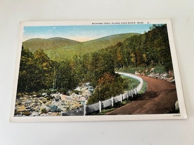 Mohawk Trail Along Cold River Massachusetts MA Postcard