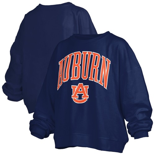 Damen Pressbox Navy Auburn Tigers Janise Bogen über Logo Taille Länge Oversized
