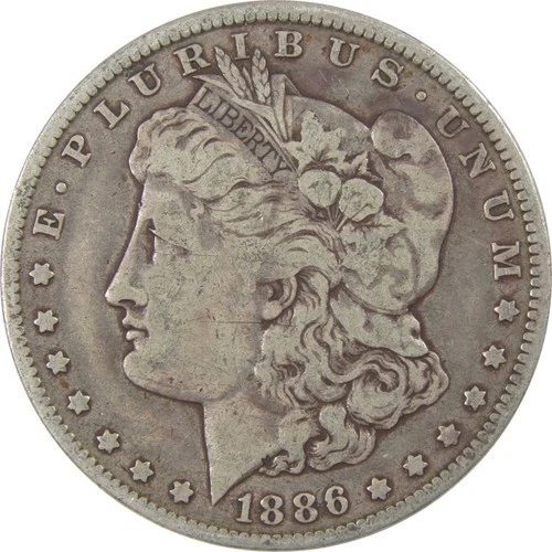 1886 O Morgan Silver Dollar F Fine $1 Coin Collectible SKU:I24339