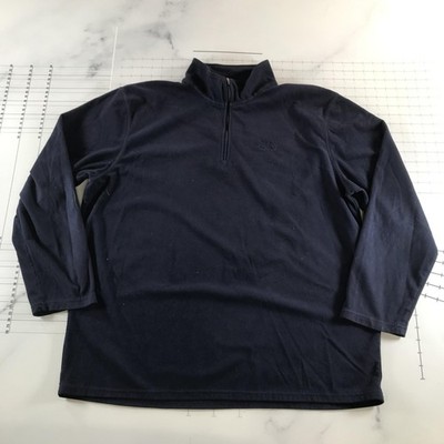 The North Face Herren Pullover 2XL Blau Fleece 1/4 Zip Stehkragen Langarm