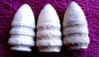 (3) DUG CONFEDERATE "RING TAIL" SHARPS CARBINE BULLETS (VICKSBURG)