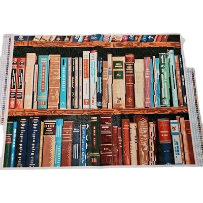 Completed Diamond dotz painting finished Books In Library 23'' X 17'' Wall Hanging