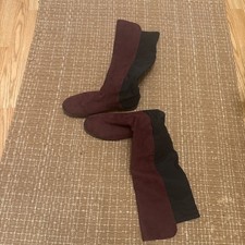 Unisa Women's Over-Knee Casual Tall Boots Burgundy Suede Size 10