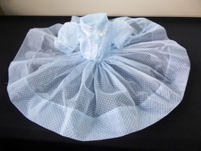 VINTAGE MADAME ALEXANDER CISSY DOLL LIGHT BLUE DOTTED SWISS DRESS TAGGED