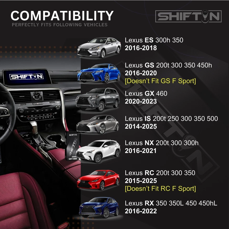 Ivory Gear Shift Knob for Lexus ES-350 GS-350 IS-300 GX-460 NX300 RC-300 RX450hL - Image 3 of 4