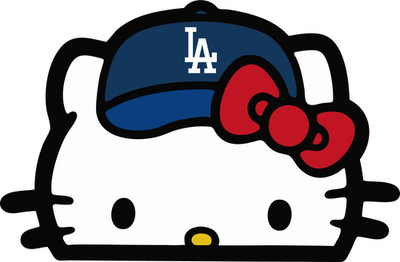 LA Dodgers Padres Hello Kitty Baseball kuromi Peeker Car Sticker Vinyl Decal