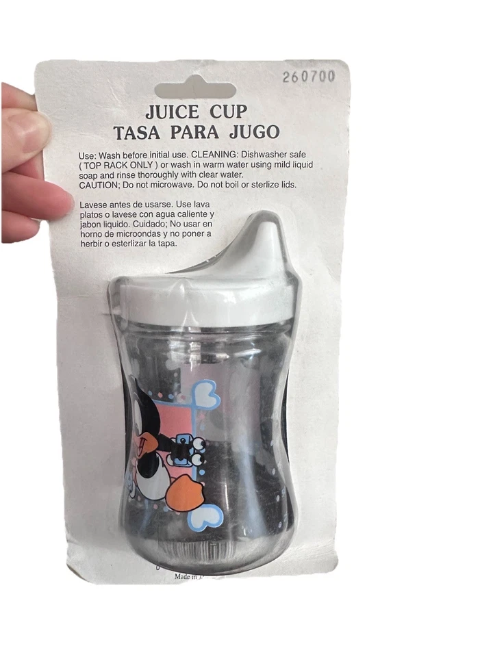 Gerber Baby Looney Tunes Vintage Viaje Sippy Cup Roadrunner Wile Años 90 Foto 3 de 4