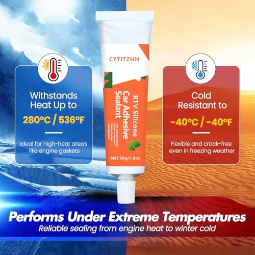 RTV Silicone Sealant Adhesive, 100% Waterproof Silicone Caulk, Strong White