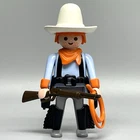 Playmobil Cowboy Western Male Adult Figure Redhead Hat Gun Rifle 7273 Vintage