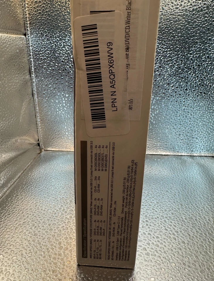 Pioneer USB 3.2 Gen1 2.0 Slim Portable BC/DVD/CD Writer BDR-XD08B Misty Black - Image 4 of 4