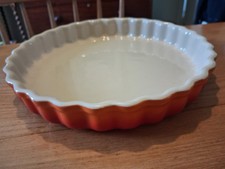 Le Creuset Stoneware Fluted Flan Dish. Volcanic. 1.35L. Never used.