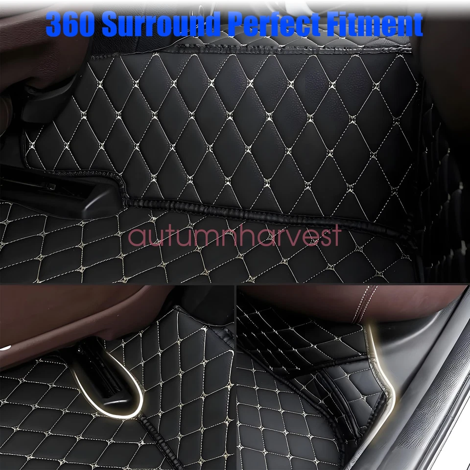 Alfombrillas forros delanteras y traseras de cuero de microfibra para Lexus ES250 ES350 2018-25 Foto 4 de 4