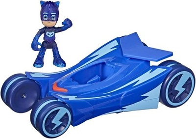 PJ Masks Glow, Go Cat-Car  Toy Vehicle Light Up Racer Blue For Christmas Gift