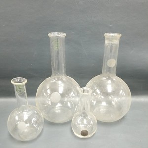 4 Vintage Replacement PYREX Round Bottom Flasks Science Lab Glass 2 Sizes