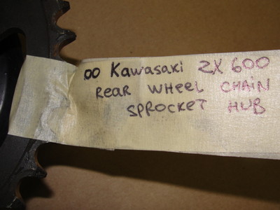 2000 KAWASAKI NINJA ZX 600 J1 REAR WHEEL SPROCKET DRIVE CUSH CHAIN