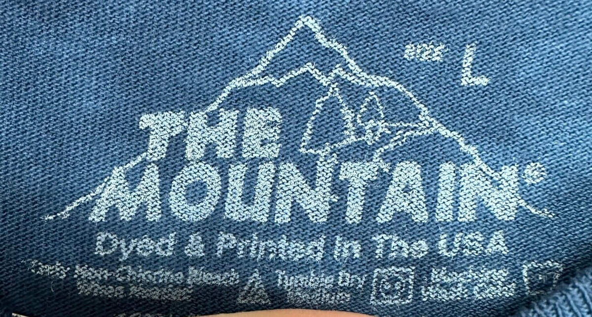 T-shirt The Mountain XXL Bleu Marine - Aigle Américain Imprimé - 100% Coton Teint Aux USA - Occasion Très Bon État