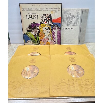 Gounod Faust 4LP Box Set Victoria De Los Angeles Angel 3622 Nicolai Gedda