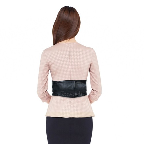 Genuine Leather Obi waist Belt ladies wide waistband self tie wrap Leather band - Picture 6 of 8