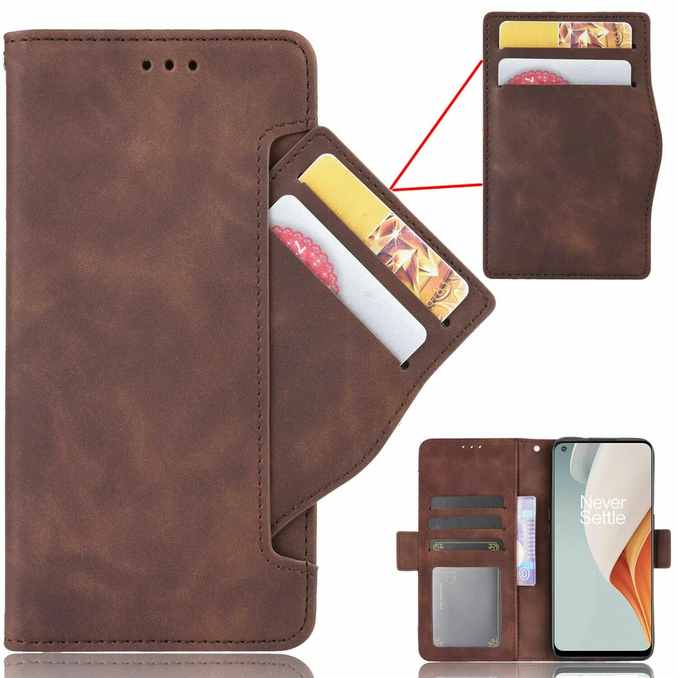For OnePlus 13R 13 12R 12 11 10 Pro 5G Wallet Case Leather Magnetic Card Cover - Image 2 of 4