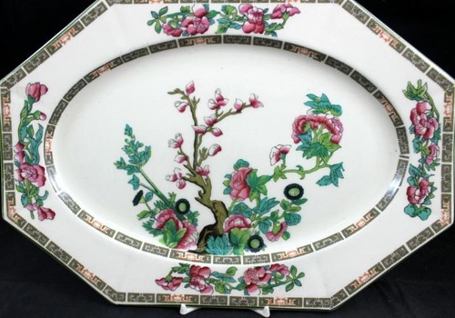 Lote de 12 pulgadas para árbol indio Myott Staffordshire y tazón de verduras ovalado - Imagen 2 de 6