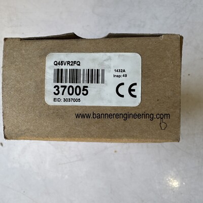 NEW Banner Engineering 37005 Q45VR2FQ Photoelectric Sensor 5A 90-250V AC