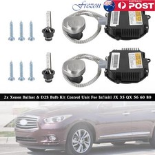 2x Xenon Ballast & D2S Bulb Kit Control Unit For Infiniti JX 35 QX 56 60 80 AUS