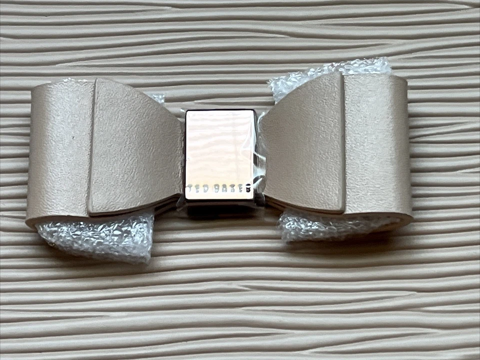 Nuevo Bolso de Mano Ted Baker London Detalle de Lazo Taupe Diseñador Shopper con Bolsa a Juego Foto 3 de 4