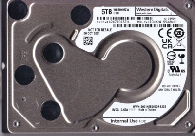 WD50NMZW-59A8NS1 s/n: WXD2D7 OCT  2021 Thailand 5TB USB 3.0 2.5'' WESTERN DIGITAL