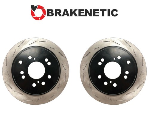 Z32 Rofu Rear Left Rotor REAR BRAKENETIC Premium RS Slot Brake Rotors Z32 300ZX Conversion 4 ...