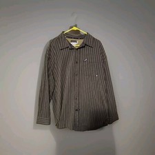 Marc Ecko Button Up Shirt Men's 3XL Short Sleeve Multicolor Striped Cotton