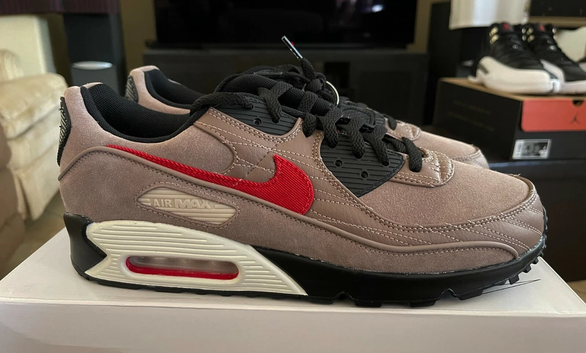 NIKE BY YOU iD AIR MAX 90 AM90 TAUPE HAZE RED BLACK DJ3176 991